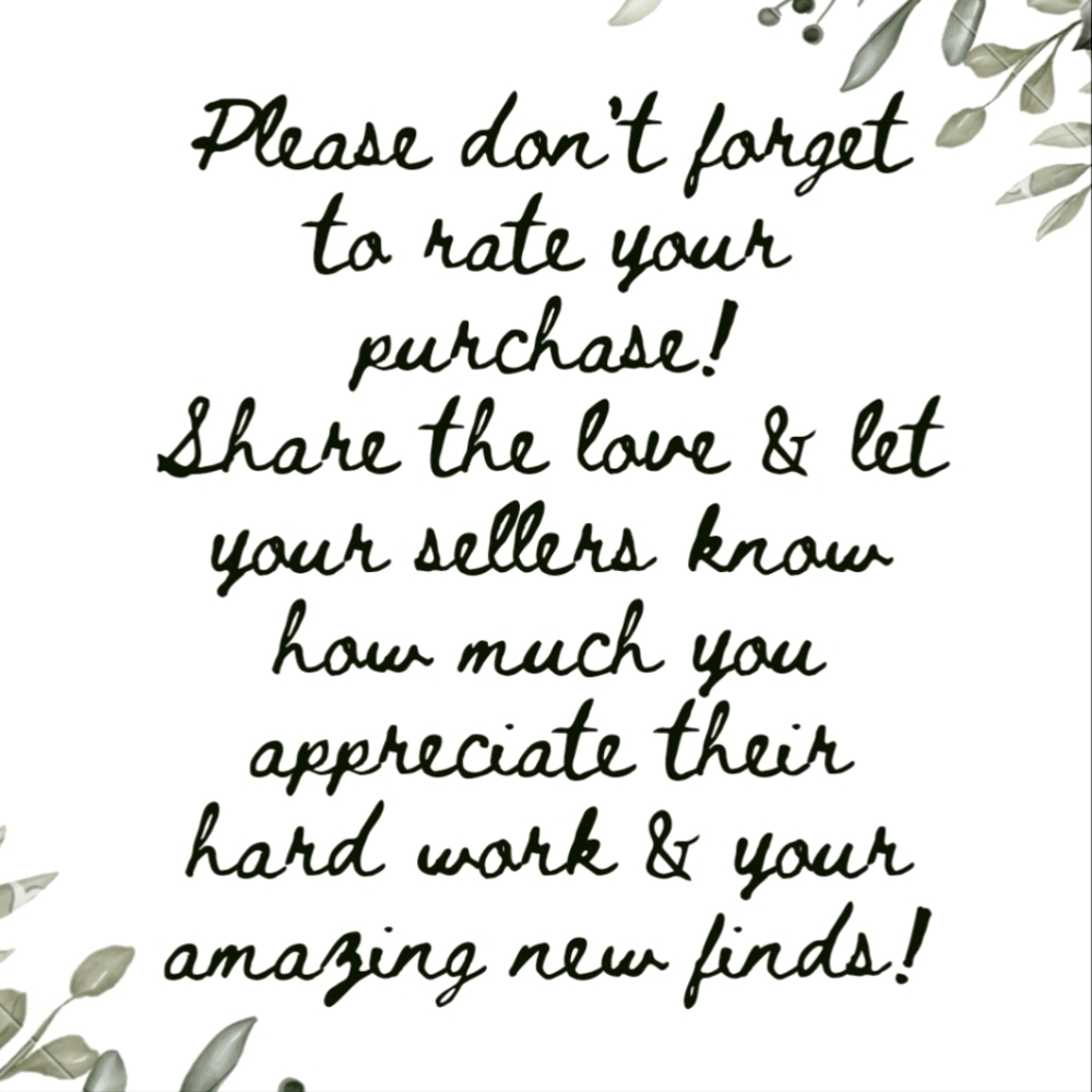 ⭐️Rate Your Purchases!⭐️